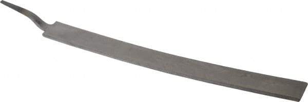 PFERD - 14" Long, Smooth Cut, Flat American-Pattern File - Single/Curved Cut, 0.38" Overall Thickness, Flexible, Tang - Exact Tool & Supply