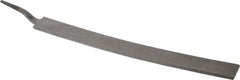 PFERD - 14" Long, Smooth Cut, Flat American-Pattern File - Single/Curved Cut, 0.38" Overall Thickness, Flexible, Tang - Exact Tool & Supply