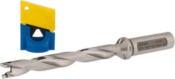 Iscar - 0.492" to 0.508" Diam, 8xD, 3.94" Max Depth, 0.63" Shank Diam, 6-1/2" OAL, Replaceable-Tip Drill - FCP, ICK, ICK-2M, ICM, ICP, iCP-2M Insert, 44815389 Toolholder, Series SumoCham - Exact Tool & Supply