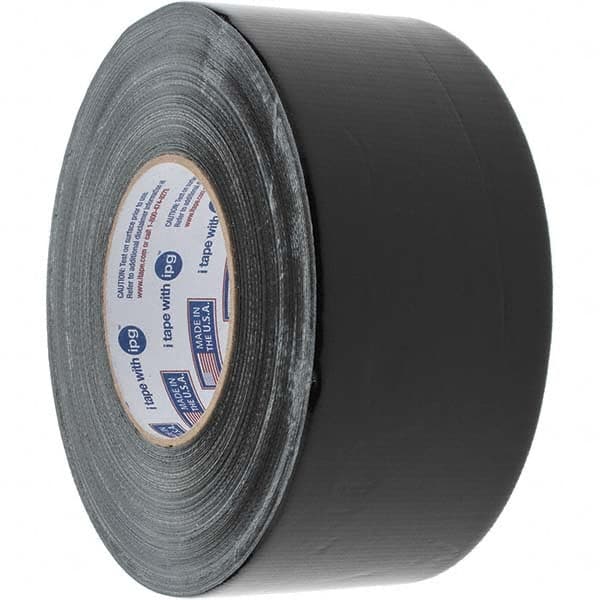 Intertape - 54.8m x 2-53/64" x 11 mil Black Polyethylene Film Duct Tape - Exact Tool & Supply