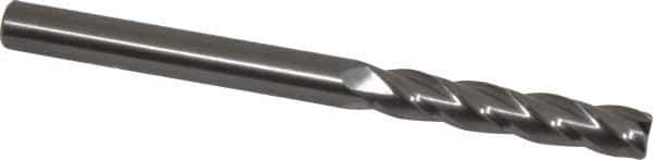 OSG - 8mm, 41mm LOC, 8mm Shank Diam, 100mm OAL, 4 Flute, Solid Carbide Square End Mill - Single End, Uncoated, Spiral Flute, 30° Helix, Centercutting, Right Hand Cut, Right Hand Flute, Series 484 - Exact Tool & Supply