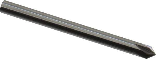 Keo - 1/8" Head Diam, 1/8" Shank Diam, 6 Flute 82° Solid Carbide Countersink - Bright Finish, 1-1/2" OAL, Single End - Exact Tool & Supply