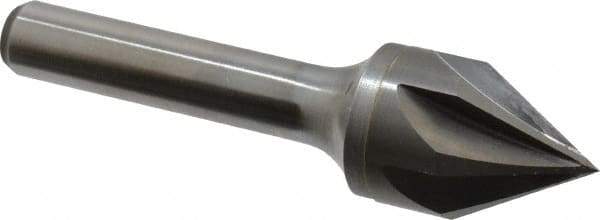 Keo - 3/4" Head Diam, 3/8" Shank Diam, 6 Flute 60° Solid Carbide Countersink - Bright Finish, 2-3/4" OAL, Single End - Exact Tool & Supply