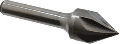 Keo - 3/4" Head Diam, 3/8" Shank Diam, 6 Flute 60° Solid Carbide Countersink - Bright Finish, 2-3/4" OAL, Single End - Exact Tool & Supply