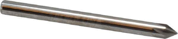 Keo - 1/8" Head Diam, 1/8" Shank Diam, 6 Flute 60° Solid Carbide Countersink - Bright Finish, 1-1/2" OAL, Single End - Exact Tool & Supply