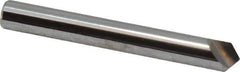 Keo - 1/4" Head Diam, 1/4" Shank Diam, 1 Flute 100° Solid Carbide Countersink - Bright Finish, 2" OAL, Single End - Exact Tool & Supply