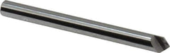 Keo - 3/16" Head Diam, 3/16" Shank Diam, 1 Flute 90° Solid Carbide Countersink - Bright Finish, 2" OAL, Single End - Exact Tool & Supply
