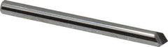 Keo - 1/8" Head Diam, 1/8" Shank Diam, 1 Flute 90° Solid Carbide Countersink - Bright Finish, 1-1/2" OAL, Single End - Exact Tool & Supply