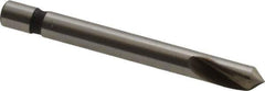 Keo - 1/8" Head Diam, 1/8" Shank Diam, 1 Flute 82° Cobalt Countersink - Bright Finish, 1-1/4" OAL, Single End - Exact Tool & Supply