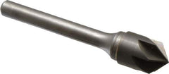 Keo - 1/2" Head Diam, 1/4" Shank Diam, 6 Flute 100° Solid Carbide Countersink - Bright Finish, 2-5/8" OAL, Single End - Exact Tool & Supply