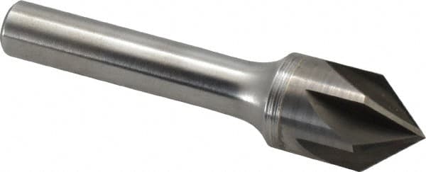 Keo - 5/8" Head Diam, 3/8" Shank Diam, 6 Flute 82° Solid Carbide Countersink - Exact Tool & Supply