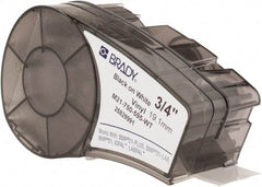 Brady - 252" Long, Black on White Vinyl Label Tape - For BMP21 Plus Portable Label Printer, LABPAL Handheld Label Maker, IDPAL Handheld Label Maker - Exact Tool & Supply