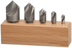 Keo - 5 Piece, 1/4 to 1" Head Diam, 120° Included Angle, Single End Countersink Set - Exact Tool & Supply