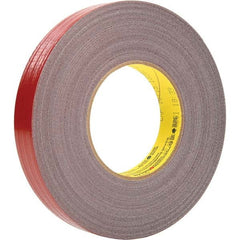 3M - 54.8m x 24mm x 12.1 mil Red Polyethylene Cloth Duct Tape - Exact Tool & Supply