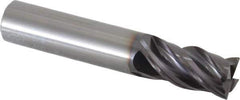 OSG - 5/8", 1-1/4" LOC, 5/8" Shank Diam, 3-1/2" OAL, 4 Flute, Solid Carbide Square End Mill - Single End, EXO Finish, Spiral Flute, Variable° Helix, Centercutting, Right Hand Cut, Right Hand Flute, Series 2050 - Exact Tool & Supply