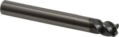 OSG - 3/8", 4 Flute, Single End, Solid Carbide, 0.06" Corner Radius End Mill - 3" OAL, 45° Helix, Right Hand Flute, 3/8" LOC, Right Hand Cut, 1" Extended Reach - Exact Tool & Supply