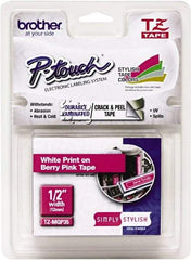 Brother - 1/2" Wide, Berry & Pink Tape Cassette - For Label Maker - Exact Tool & Supply