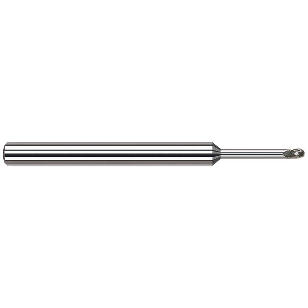Harvey Tool - 1/8" Diam, 3/16" LOC, 3 Flute Solid Carbide Ball End Mill - Exact Tool & Supply