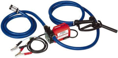 Tuthill - 10 GPM, 3/4" Hose Diam, Pump - 3/4" Inlet, 3/4" Outlet, 12 Volts, 8' Hose Length, 1/5 hp - Exact Tool & Supply