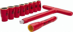Wiha - 10 Piece 3/8" Drive Socket Set - 12 Points, 5/16" to 3/4" Range, Inch Measurement Standard - Exact Tool & Supply