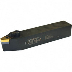 Tool-Flo - FGNR, Right Hand, Indexable Grooving Tool Holder - APIP 300-4 Insert Compatibility, 1-1/4" Shank Height, 1-1/4" Shank Width, 7" OAL - Exact Tool & Supply