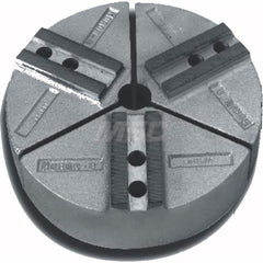 Huron Machine Products - Soft Lathe Chuck Jaws; Jaw Type: Round ; Material: Cast Iron ; Jaw Interface Type: 1.5mm x 60? Serrated ; Maximum Compatible Chuck Diameter (Inch): 6 ; Minimum Compatible Chuck Diameter (Inch): 1 ; Overall Height (Inch): 3 - Exact Tool & Supply