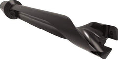 Allied Machine and Engineering - Series 32, 32 to 35mm Diam, 1-1/2" Diam Straight Shank with Flange, Straight Flute Spade Drill - 9-41/64" Max Depth, 11-23/32" Body Length, 14-13/32" OAL, Standard Length, Through Coolant - Exact Tool & Supply