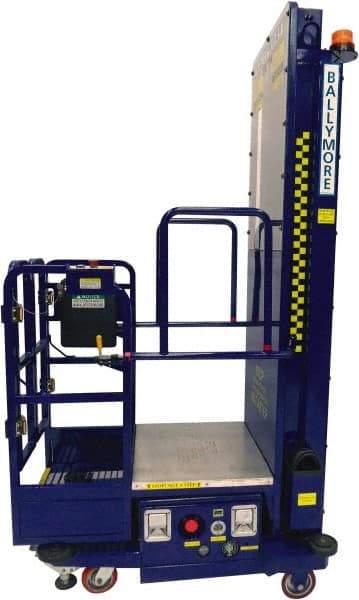 Ballymore - 650 Lb Capacity, 146" Lift Height, Battery Operated Power Stocker Lift - 146" Lift Height, Battery Operated - Exact Tool & Supply