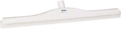 Vikan - 20" Rubber Blade Floor Squeegee - Double Edge, White, Plastic Holder - Exact Tool & Supply