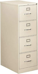 Hon - 18-1/4" Wide x 52" High x 26-1/2" Deep, 4 Drawer Vertical File - Steel, Light Gray - Exact Tool & Supply