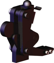 De-Sta-Co - 5,058 Lb Holding Capacity, Vertical Handle, Manual Hold Down Toggle Clamp - 200° Bar Opening, Weldable Base, Oxide Finish, Forged Alloy Steel - Exact Tool & Supply