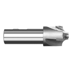 0.3120″ (5/16″) Radius × 0.4060″ (13/32″) Pilot Diameter Carbide Tipped 5° Flare Corner Rounding End Mill, 3 Flutes - Exact Tool & Supply