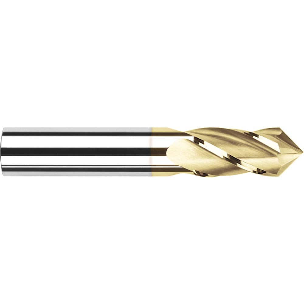 Harvey Tool - 3/32" Diam, 3/8" LOC, 4 Flute 90° Point Angle Solid Carbide Drill Mill - Exact Tool & Supply