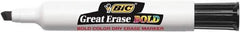 Bic - Bold, Chisel Tip, Black Dry Erase Markers - For Use with Dry Erase Boards - Exact Tool & Supply