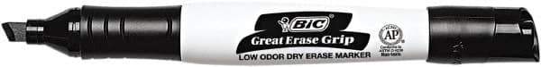 Bic - Black, Chisel Tip Dry Erase Markers - For Use with Dry Erase Boards - Exact Tool & Supply