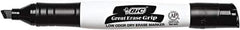 Bic - Black, Chisel Tip Dry Erase Markers - For Use with Dry Erase Boards - Exact Tool & Supply