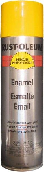 Rust-Oleum - Yellow (John Deere), Gloss, Farm & Equipment Spray Paint - 14 Sq Ft per Can, 15 oz Container, Use on Metal - Exact Tool & Supply