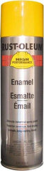 Rust-Oleum - Yellow (John Deere), Gloss, Farm & Equipment Spray Paint - 14 Sq Ft per Can, 15 oz Container, Use on Metal - Exact Tool & Supply