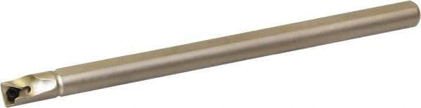 Kyocera - 0.312" Min Bore Diam, 4" OAL, 1/4" Shank Diam, A/S-STLB(P)-AE Indexable Boring Bar - 0.472" Max Bore Depth, TBGT 121.., TBGW 121.., TBMT 121.. Insert, Screw Holding Method - Exact Tool & Supply