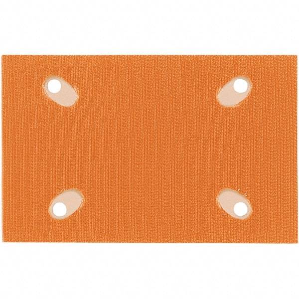 Dynabrade - 3" Diam x 4-1/4" Long, Triangular, Hook & Loop Face, Conversion Backing Pad - Hook & Loop Back, Vacuum Pad - Exact Tool & Supply