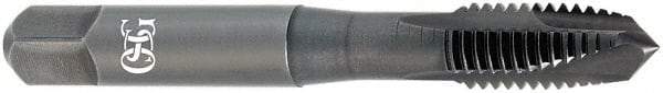 OSG - 3/8-24 UNF, 3 Flute, Bright Finish, Vanadium High Speed Steel Spiral Point Tap - Plug Chamfer, Right Hand Thread, 2-15/16" OAL, 1-1/4" Thread Length, 0.381" Shank Diam, Series 280 - Exact Tool & Supply