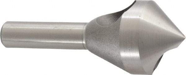 Keo - 1" Head Diam, 3/8" Shank Diam, 0 Flute 90° Cobalt Countersink - Bright Finish, 2-5/8" OAL, Single End, Straight Shank, Right Hand Cut - Exact Tool & Supply