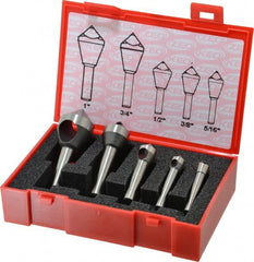 Keo - 5 Piece, 5/16 to 1" Head Diam, 90° Included Angle, Single End Countersink Set - Exact Tool & Supply