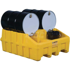 Justrite - Drum Dispensing & Collection Workstations; Number of Drums: 2 ; Storage Direction: Horizontal ; Sump Capacity (Gal.): 66.00 ; Height (Inch): 28 ; Length (Decimal Inch): 59.0000 ; Width (Inch): 49 - Exact Tool & Supply