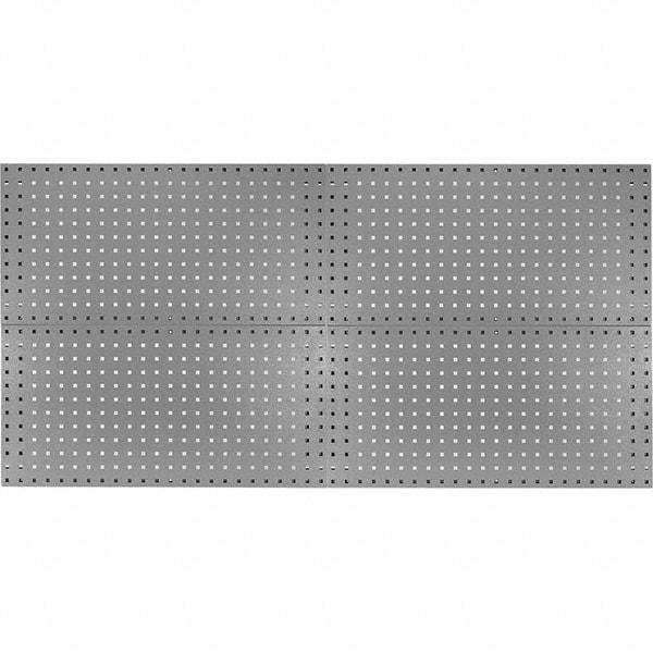 Kennedy - 18" Wide x 36" High Industrial Steel Tool Peg Board System - 4 Panels, 60 Hooks, Steel, Gray - Exact Tool & Supply