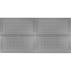 Kennedy - 18" Wide x 36" High Industrial Steel Tool Peg Board System - 4 Panels, 60 Hooks, Steel, Gray - Exact Tool & Supply