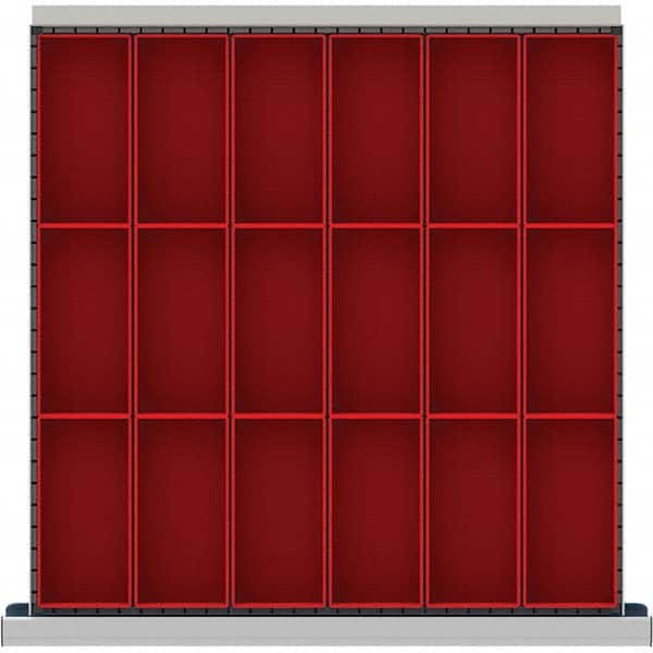 LISTA - 18-Compartment Drawer Divider Layout for 3.15" High Drawers - Exact Tool & Supply