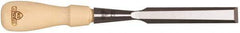 Stanley - 9-21/64" OAL x 5/8" Blade Width Wood Chisel - 5/8" Tip, Hornbeam Wood Handle - Exact Tool & Supply