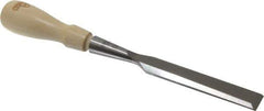 Stanley - 9-17/32" OAL x 3/4" Blade Width Wood Chisel - 3/4" Tip, Hornbeam Wood Handle - Exact Tool & Supply