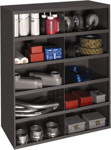 Durham - 10 Bin, Small Parts Storage Bin - 12" Deep x 33-7/8" Wide x 42" High - Exact Tool & Supply
